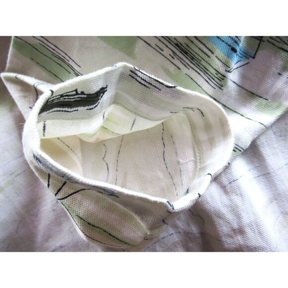 New Direction Women Jacket Scenic Short White/Gray Buttons Down Cotton Vintage - Picture 9 of 12